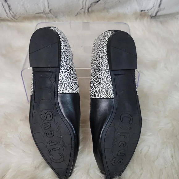 Circus Sam Edelman Women's Sz 7 Slip On Shoes Flats Pointed Toe Black Vegan Art - Picture 8 of 15
